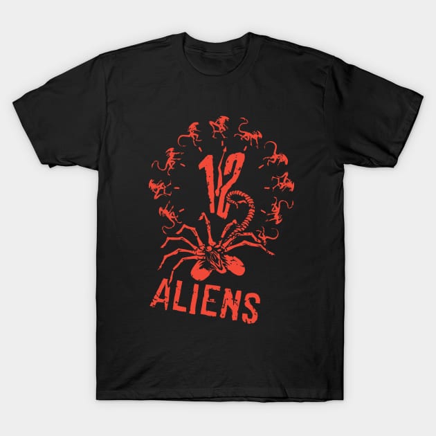 12 Aliens T-Shirt by victorsbeard